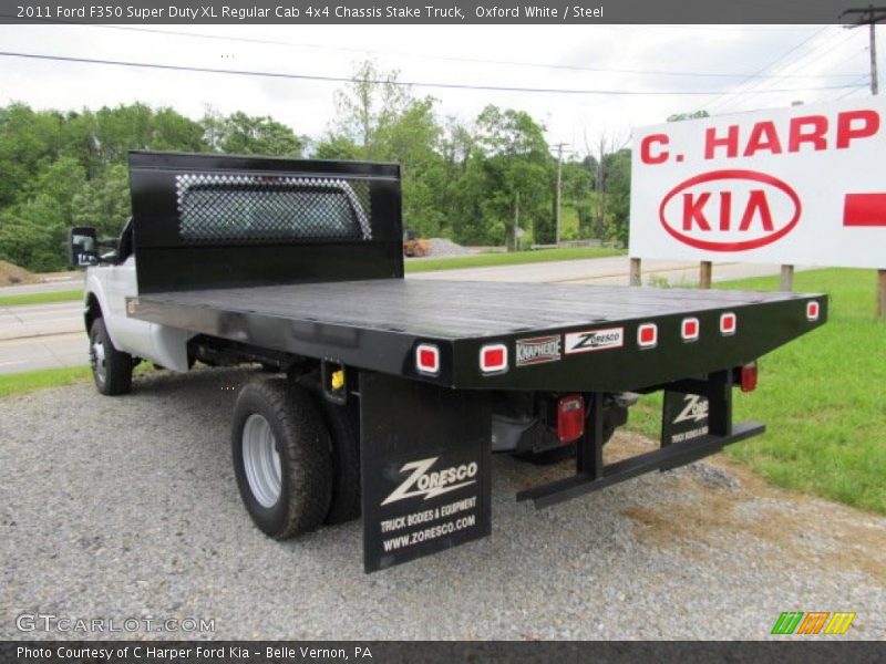 Oxford White / Steel 2011 Ford F350 Super Duty XL Regular Cab 4x4 Chassis Stake Truck