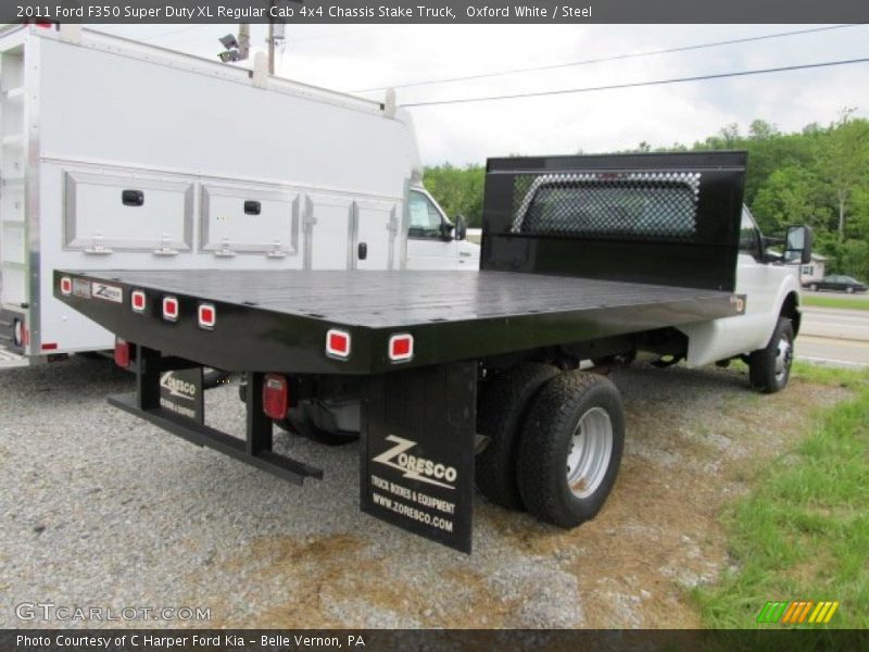 Oxford White / Steel 2011 Ford F350 Super Duty XL Regular Cab 4x4 Chassis Stake Truck