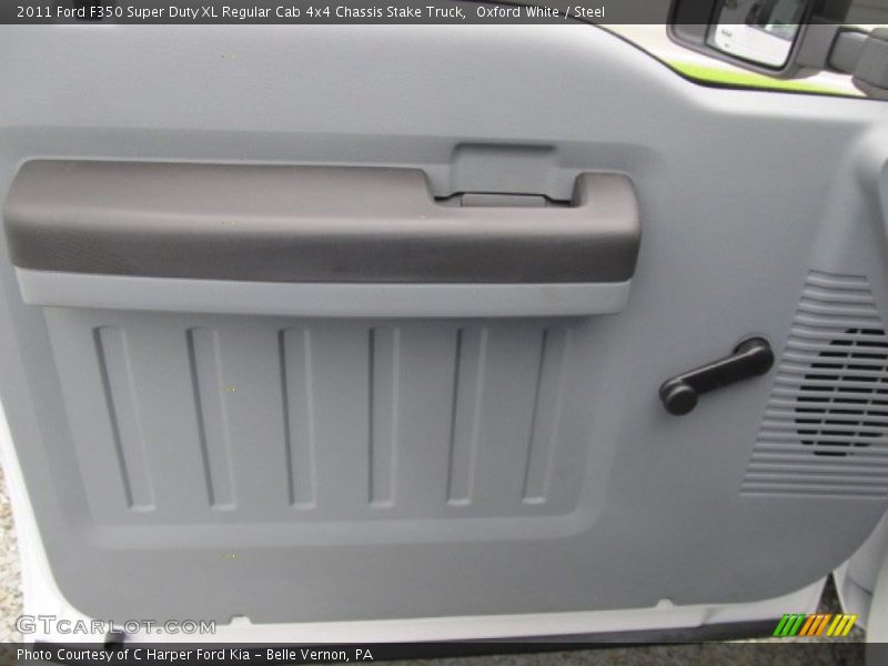 Oxford White / Steel 2011 Ford F350 Super Duty XL Regular Cab 4x4 Chassis Stake Truck