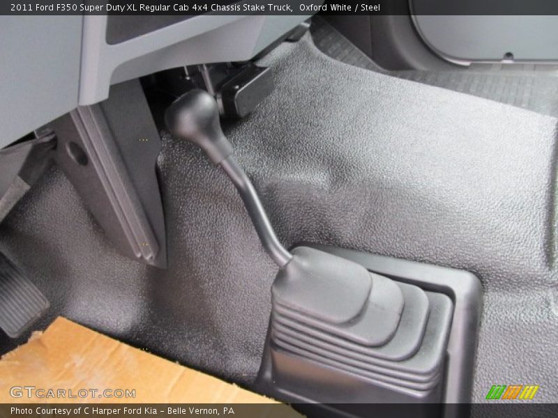 Oxford White / Steel 2011 Ford F350 Super Duty XL Regular Cab 4x4 Chassis Stake Truck