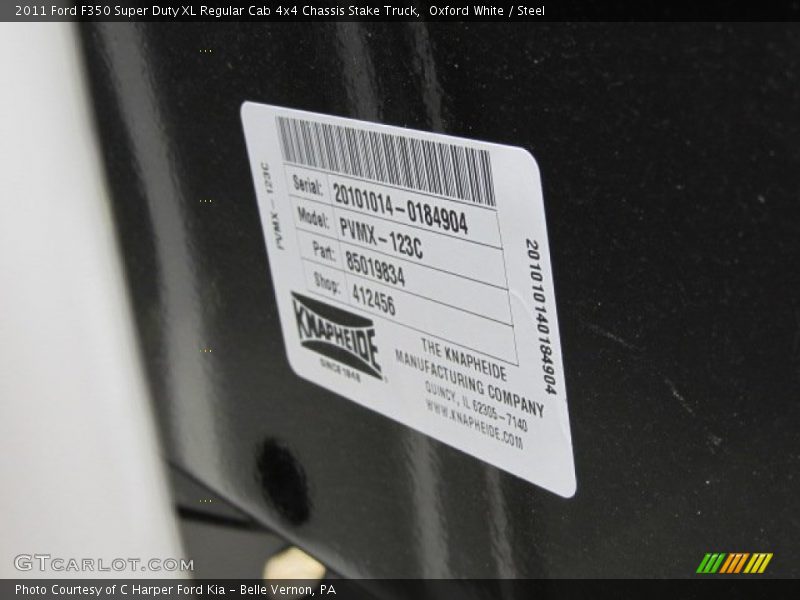 Oxford White / Steel 2011 Ford F350 Super Duty XL Regular Cab 4x4 Chassis Stake Truck