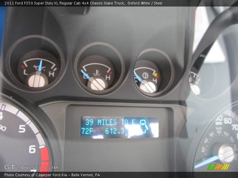 Oxford White / Steel 2011 Ford F350 Super Duty XL Regular Cab 4x4 Chassis Stake Truck