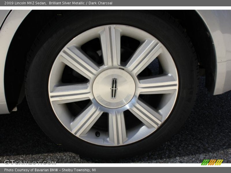 Brilliant Silver Metallic / Dark Charcoal 2009 Lincoln MKZ Sedan