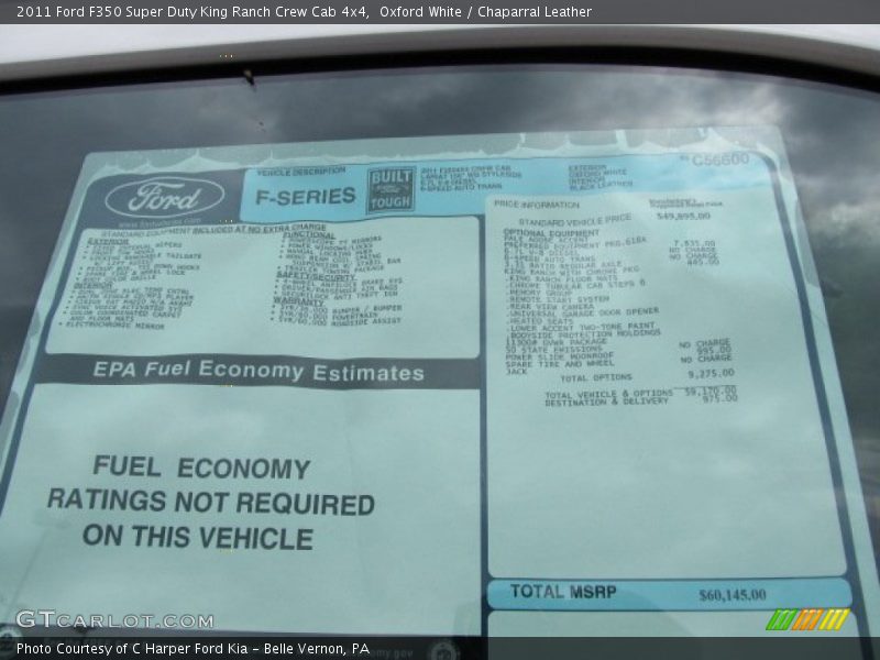 Oxford White / Chaparral Leather 2011 Ford F350 Super Duty King Ranch Crew Cab 4x4