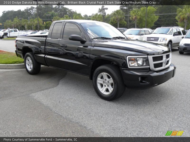 Brilliant Black Crystal Pearl / Dark Slate Gray/Medium Slate Gray 2010 Dodge Dakota Big Horn Extended Cab