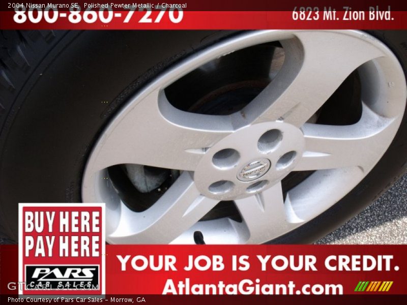 Polished Pewter Metallic / Charcoal 2004 Nissan Murano SE