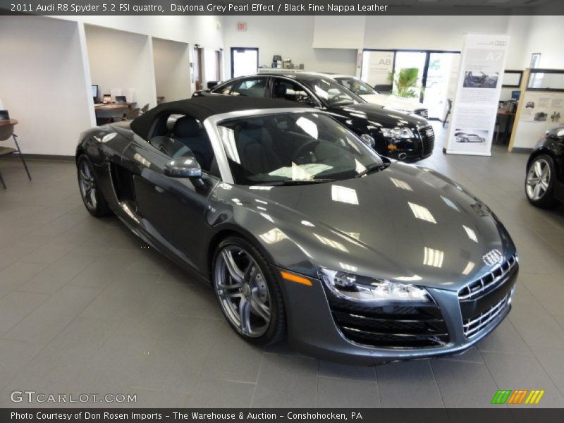 Daytona Grey Pearl Effect / Black Fine Nappa Leather 2011 Audi R8 Spyder 5.2 FSI quattro