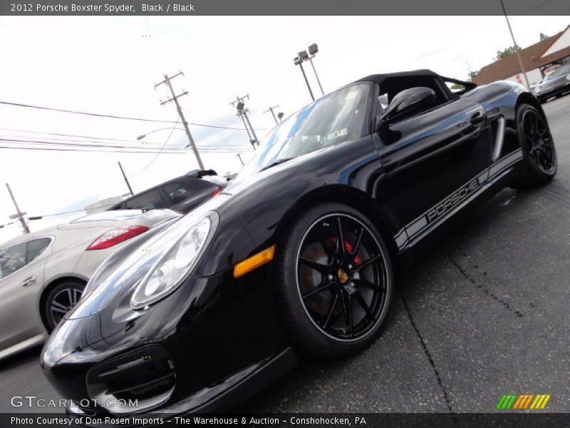 Black / Black 2012 Porsche Boxster Spyder