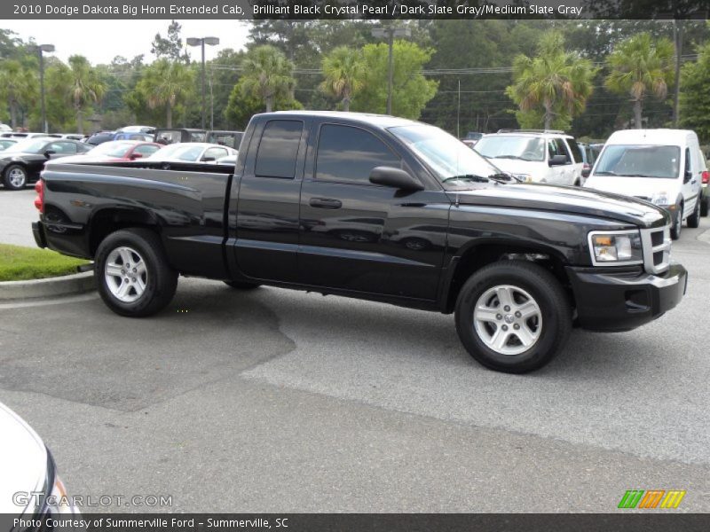 Brilliant Black Crystal Pearl / Dark Slate Gray/Medium Slate Gray 2010 Dodge Dakota Big Horn Extended Cab