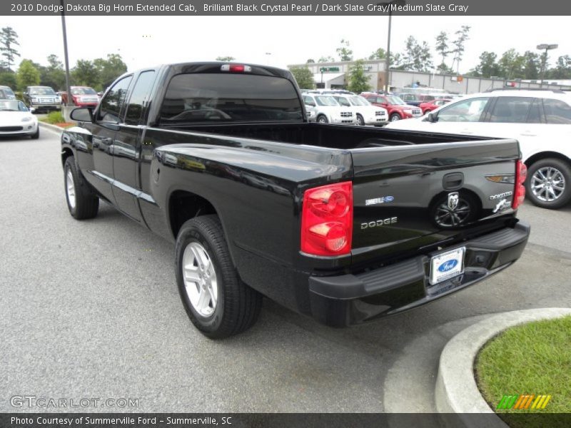 Brilliant Black Crystal Pearl / Dark Slate Gray/Medium Slate Gray 2010 Dodge Dakota Big Horn Extended Cab