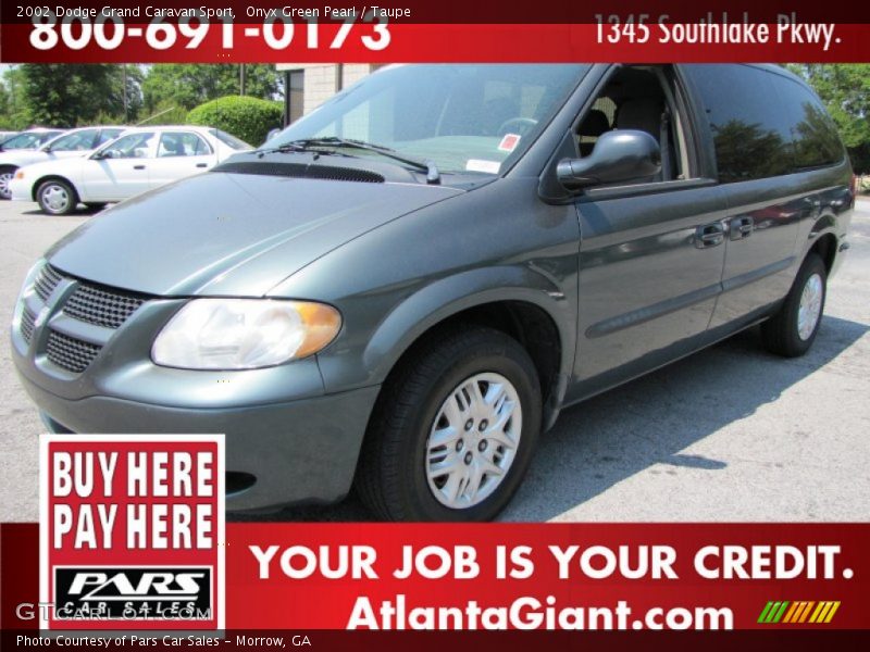 Onyx Green Pearl / Taupe 2002 Dodge Grand Caravan Sport