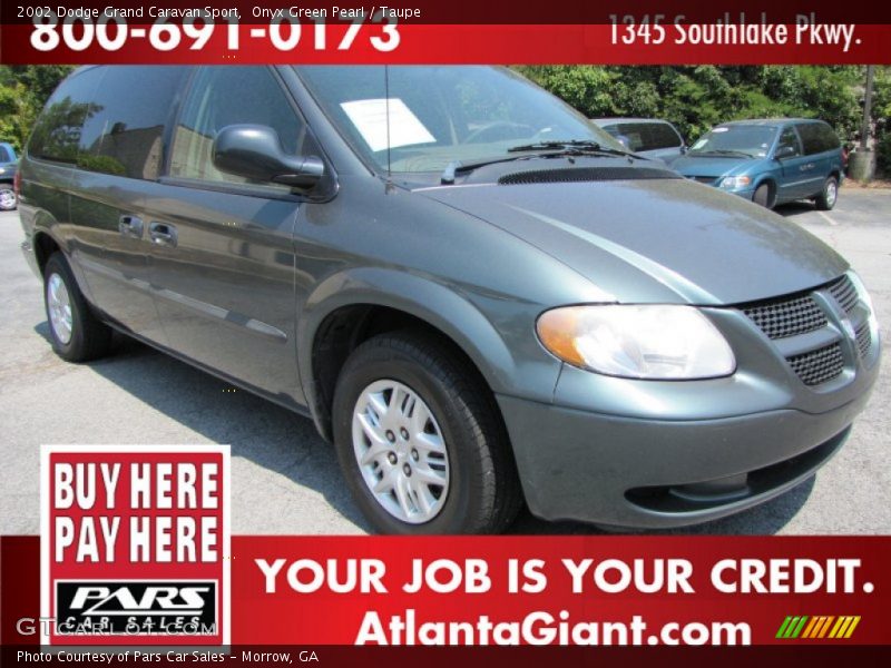 Onyx Green Pearl / Taupe 2002 Dodge Grand Caravan Sport