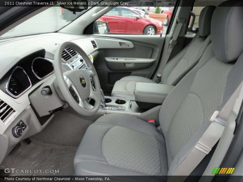 Silver Ice Metallic / Dark Gray/Light Gray 2011 Chevrolet Traverse LS