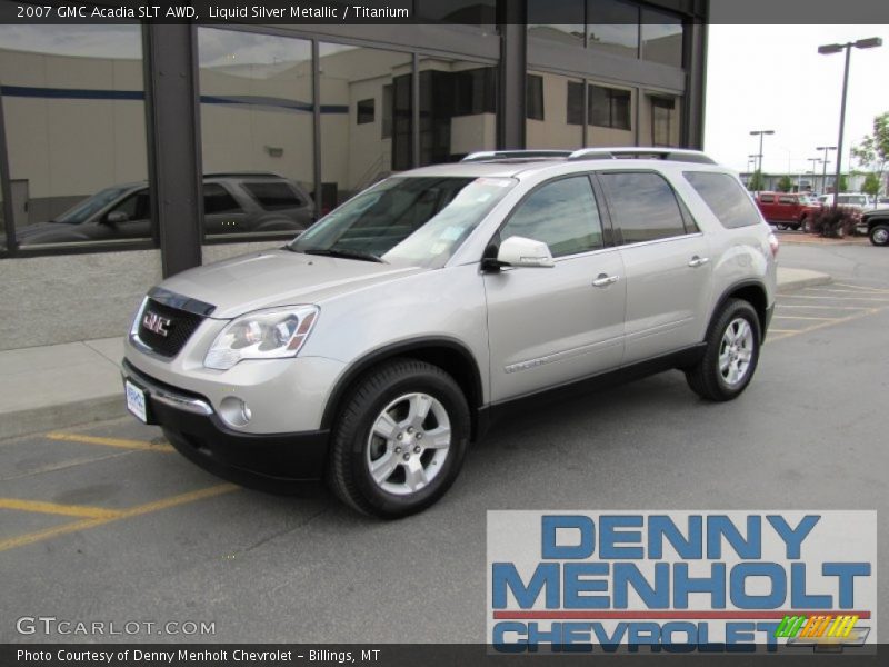 Liquid Silver Metallic / Titanium 2007 GMC Acadia SLT AWD