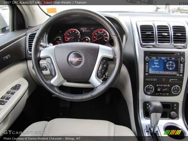 Liquid Silver Metallic / Titanium 2007 GMC Acadia SLT AWD