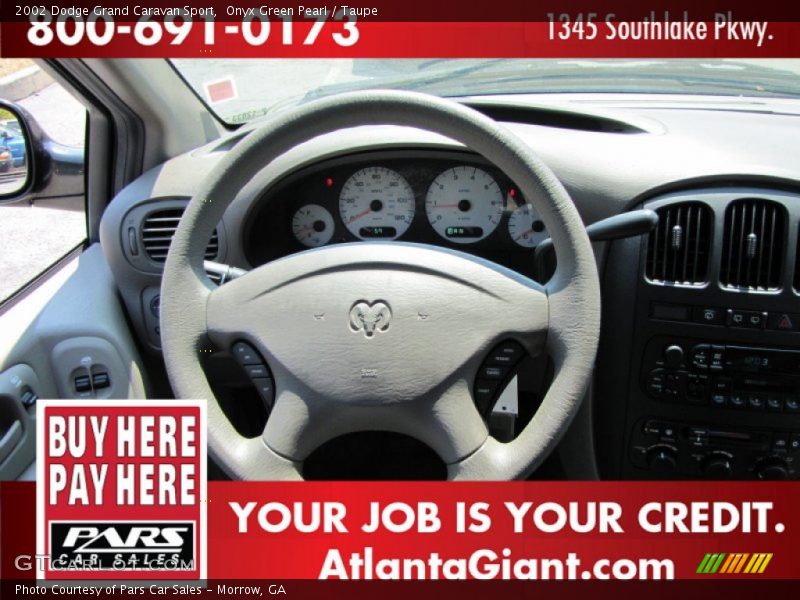 Onyx Green Pearl / Taupe 2002 Dodge Grand Caravan Sport