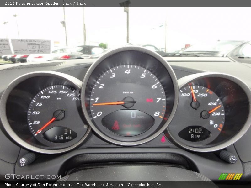  2012 Boxster Spyder Spyder Gauges