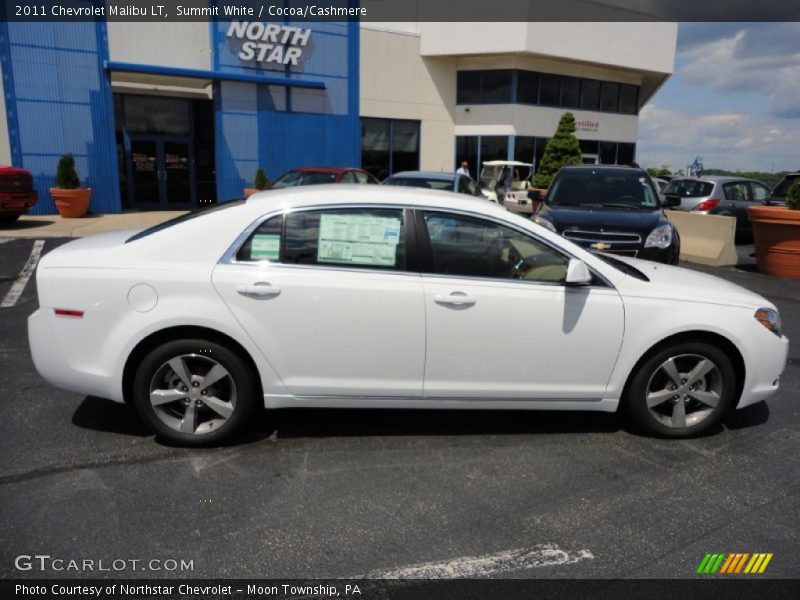 Summit White / Cocoa/Cashmere 2011 Chevrolet Malibu LT