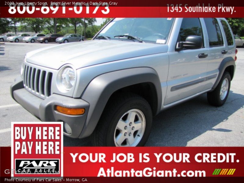 Bright Silver Metallic / Dark Slate Gray 2003 Jeep Liberty Sport