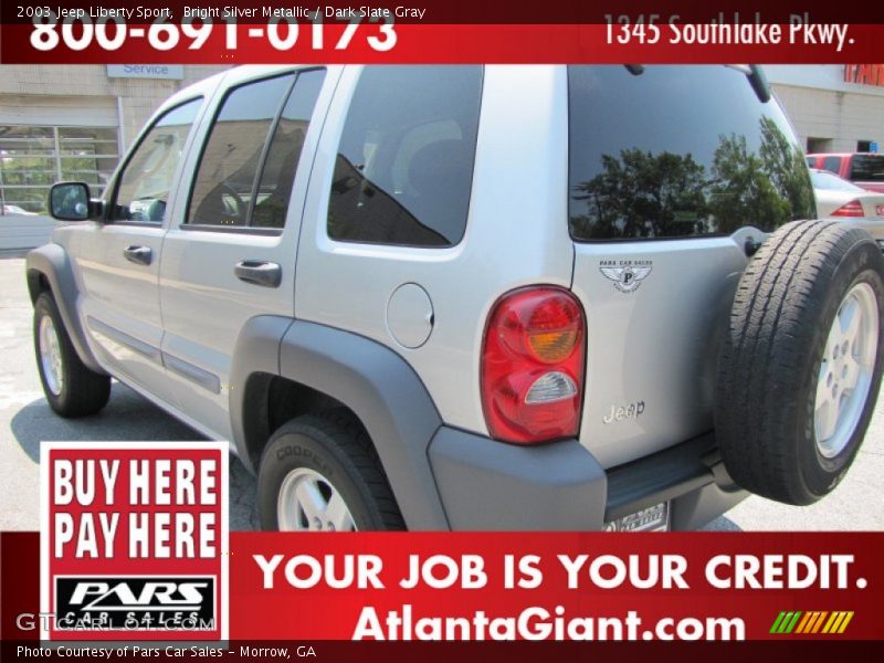 Bright Silver Metallic / Dark Slate Gray 2003 Jeep Liberty Sport