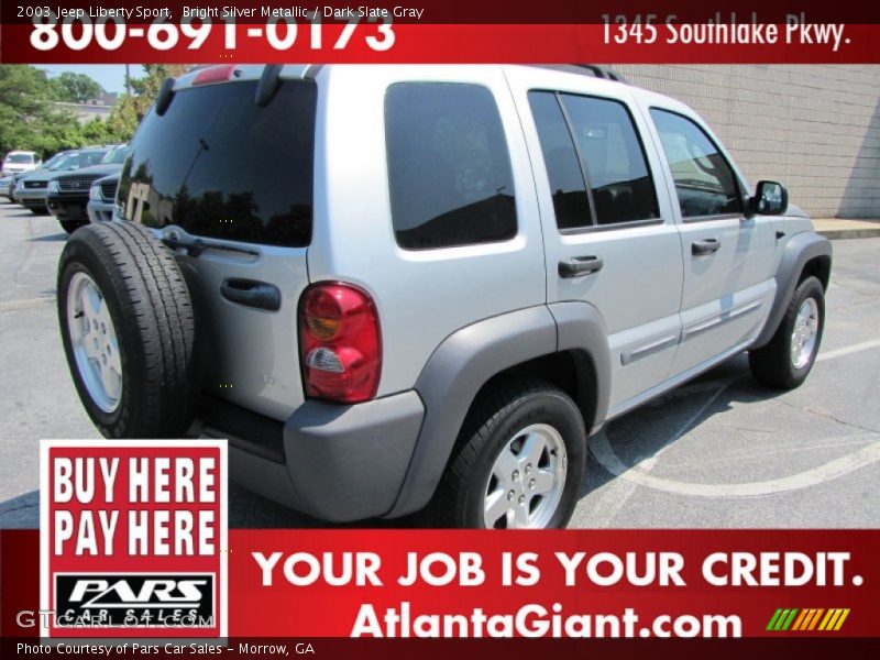 Bright Silver Metallic / Dark Slate Gray 2003 Jeep Liberty Sport