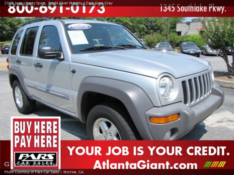 Bright Silver Metallic / Dark Slate Gray 2003 Jeep Liberty Sport