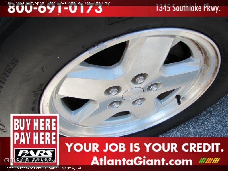 Bright Silver Metallic / Dark Slate Gray 2003 Jeep Liberty Sport