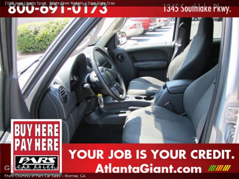 Bright Silver Metallic / Dark Slate Gray 2003 Jeep Liberty Sport