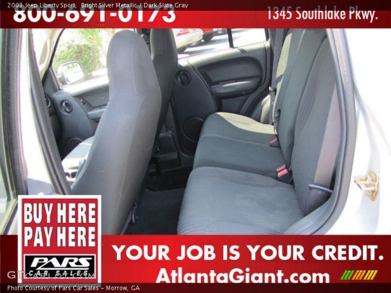 Bright Silver Metallic / Dark Slate Gray 2003 Jeep Liberty Sport