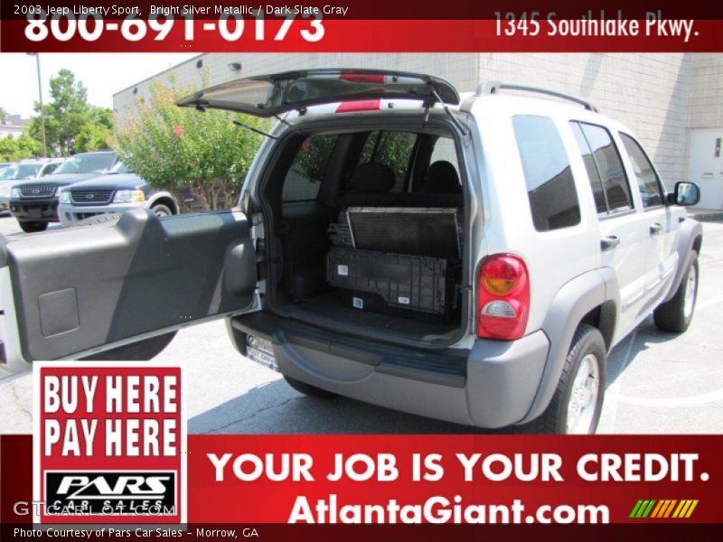 Bright Silver Metallic / Dark Slate Gray 2003 Jeep Liberty Sport