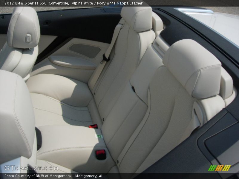  2012 6 Series 650i Convertible Ivory White Nappa Leather Interior