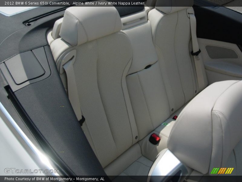  2012 6 Series 650i Convertible Ivory White Nappa Leather Interior