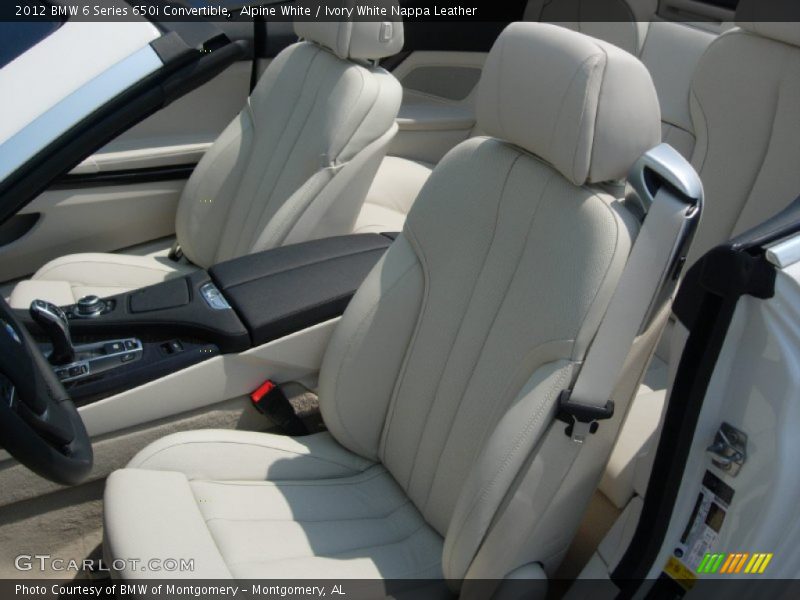  2012 6 Series 650i Convertible Ivory White Nappa Leather Interior