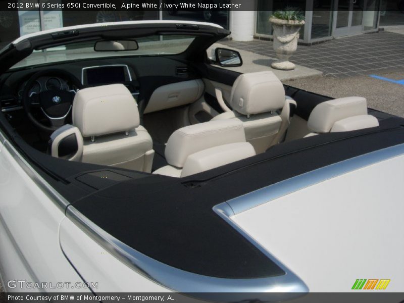  2012 6 Series 650i Convertible Ivory White Nappa Leather Interior