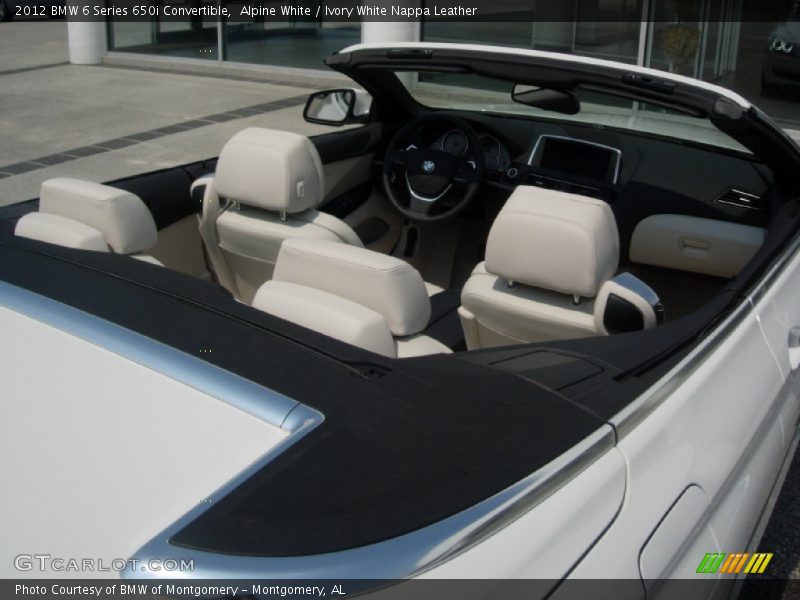 Alpine White / Ivory White Nappa Leather 2012 BMW 6 Series 650i Convertible