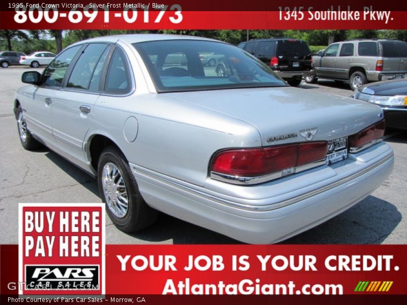 Silver Frost Metallic / Blue 1995 Ford Crown Victoria