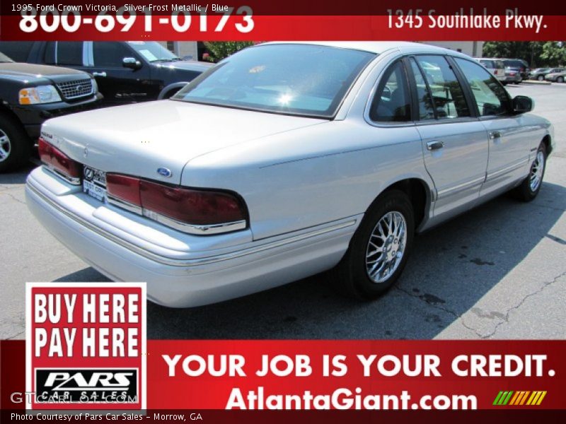 Silver Frost Metallic / Blue 1995 Ford Crown Victoria