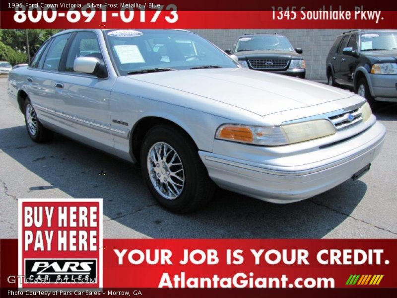 Silver Frost Metallic / Blue 1995 Ford Crown Victoria