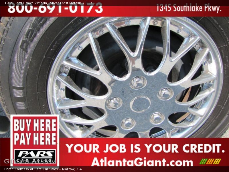 Silver Frost Metallic / Blue 1995 Ford Crown Victoria