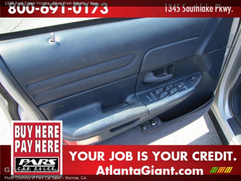 Silver Frost Metallic / Blue 1995 Ford Crown Victoria