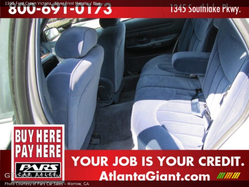 Silver Frost Metallic / Blue 1995 Ford Crown Victoria