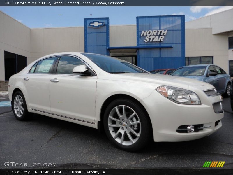 White Diamond Tricoat / Cocoa/Cashmere 2011 Chevrolet Malibu LTZ