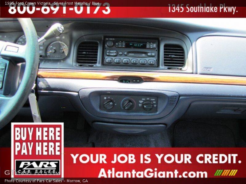 Silver Frost Metallic / Blue 1995 Ford Crown Victoria