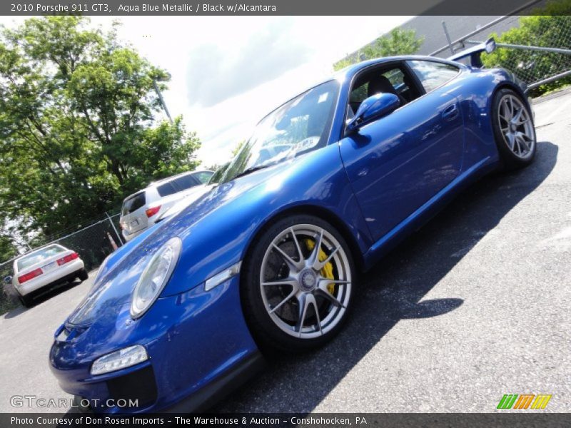 Aqua Blue Metallic / Black w/Alcantara 2010 Porsche 911 GT3