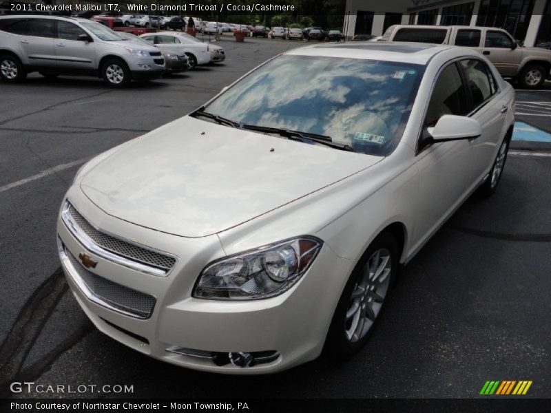White Diamond Tricoat / Cocoa/Cashmere 2011 Chevrolet Malibu LTZ