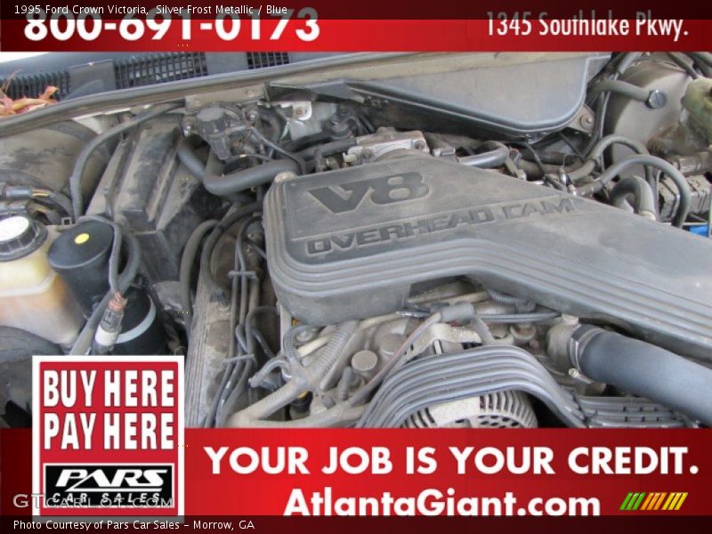 Silver Frost Metallic / Blue 1995 Ford Crown Victoria