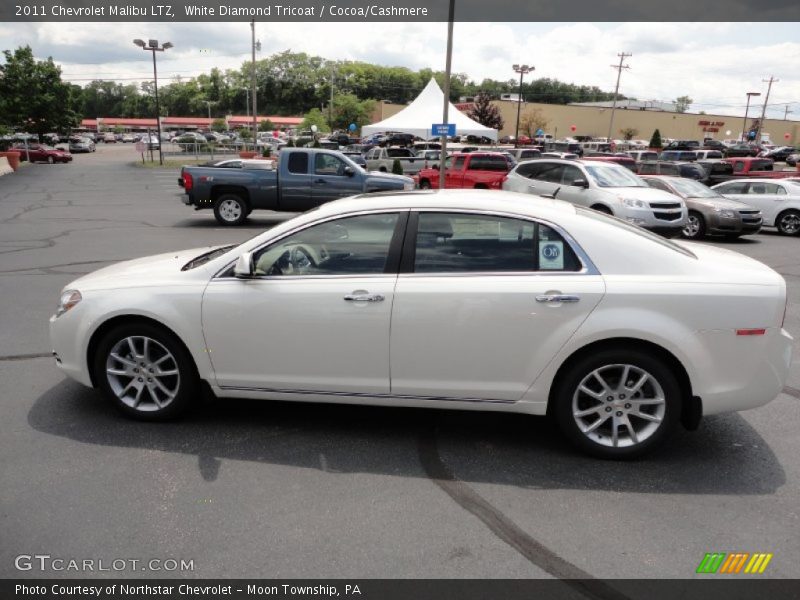 White Diamond Tricoat / Cocoa/Cashmere 2011 Chevrolet Malibu LTZ