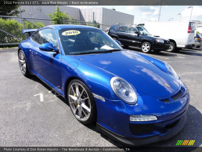 Aqua Blue Metallic / Black w/Alcantara 2010 Porsche 911 GT3