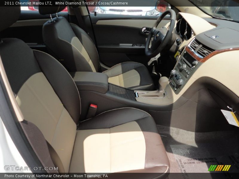 White Diamond Tricoat / Cocoa/Cashmere 2011 Chevrolet Malibu LTZ