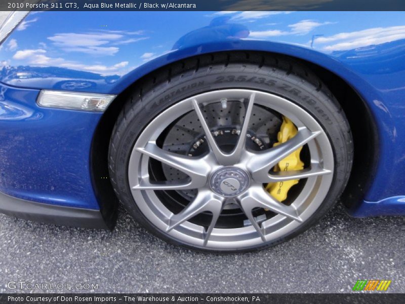 Aqua Blue Metallic / Black w/Alcantara 2010 Porsche 911 GT3